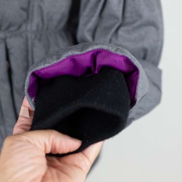 Athleta Limber Down Convertible Puffer Jacket Vest Gray Goose Down Size M - Picture 5 of 14